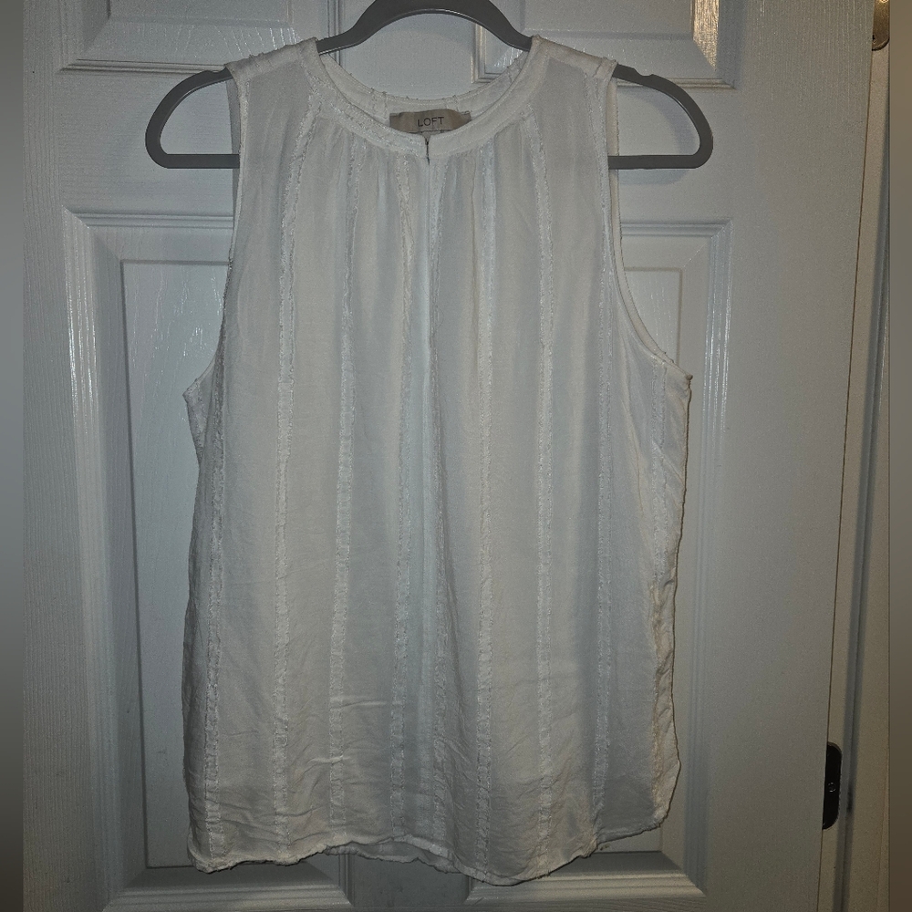 White loft tank blouse